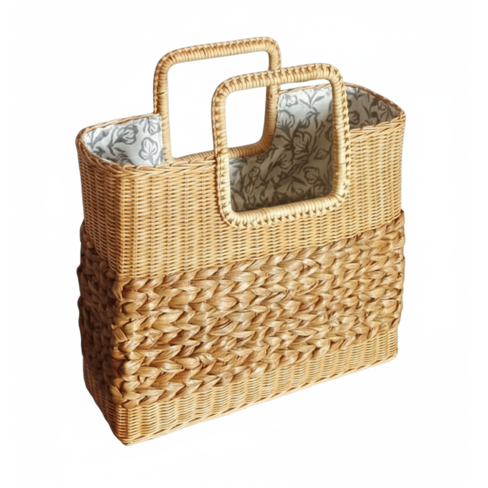 Woven Grass Clutch with Capiz Accent