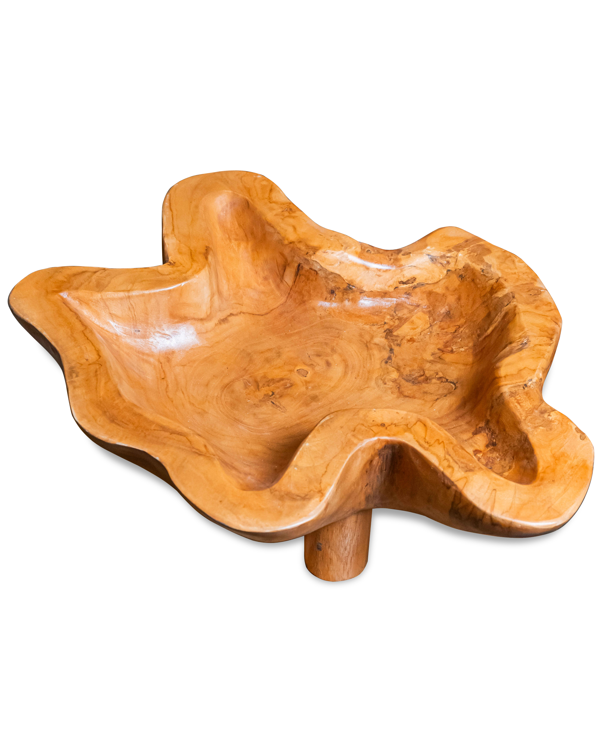 Teak Wooden Bowl on Stand