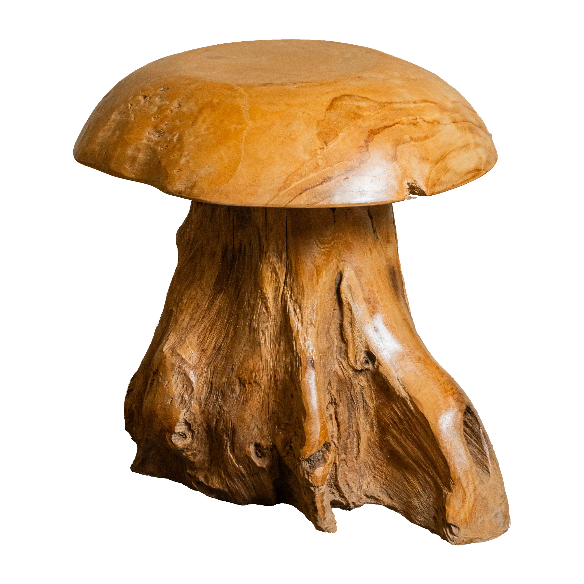 Organic Teak Mushroom Stool