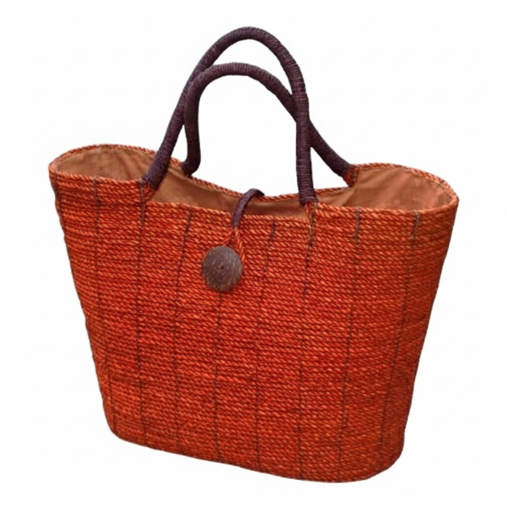 Water Hyacinth Mini Bag with Rattan Handle