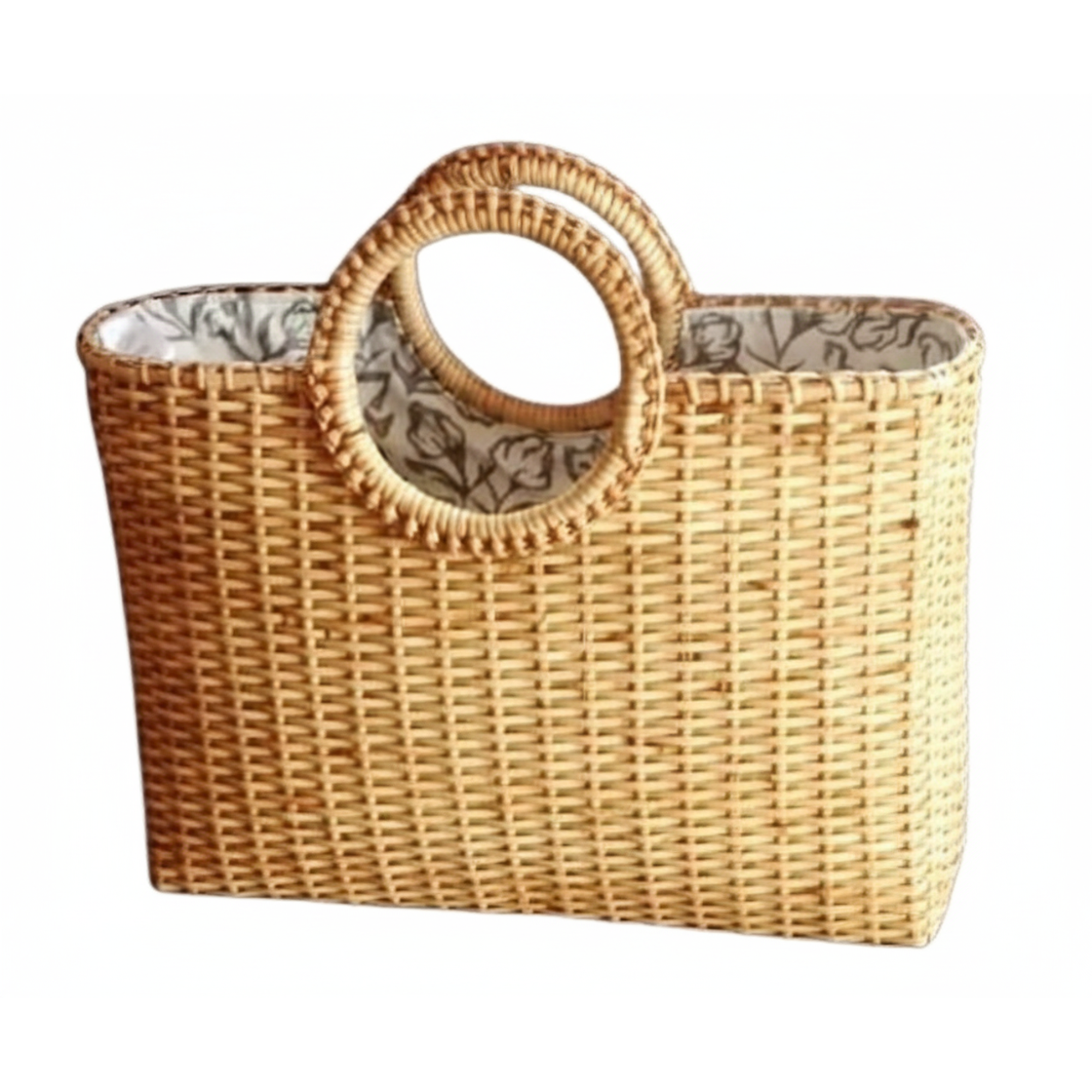 Dark Coffee Rattan Clutch